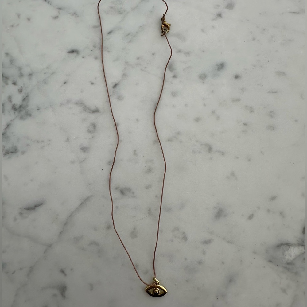 Minimalist Gold Evil Eye Necklace